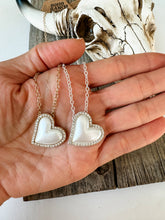 Load image into Gallery viewer, Pearl with Rhinestone Heart Necklace
